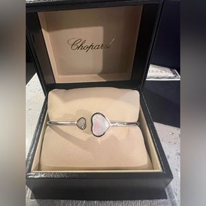 New in box Chopard HAPPY HEARTS bracelet WHITE GOLD, DIAMOND, MOTHER OF PEARL